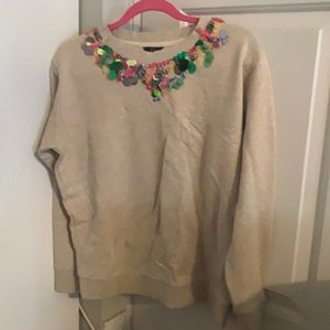 Jcrew sequin sweatshirt, sz S